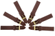 Lot of 6 Watch Bands D.Brown Genuine Leather,Padded Stitched 18x18mm - Universal Jewelers & Watch Tools Inc.