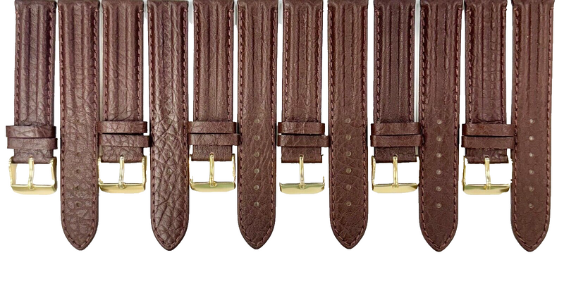 Load image into Gallery viewer, Lot of 6 Watch Bands D.Brown Genuine Leather,Padded Stitched 18x18mm
