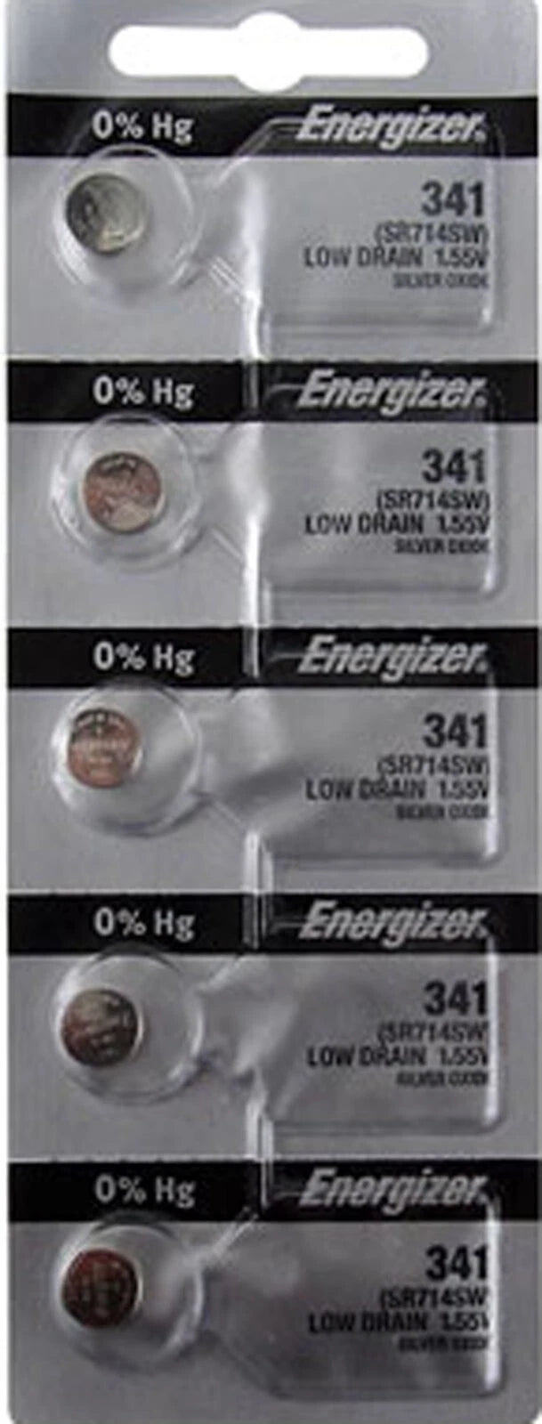 energizer 341 SR714SW Silver Oxide Batteries 1.55V New Sealed (5 Pcs.)