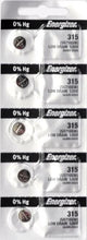 Energizer 315 Watch Cell Batteries SR716SW SILVER-OXIDE New Sealed (5 Pcs.)