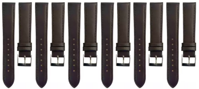 Load image into Gallery viewer, Set of 6PCS Multi-Color Watch Band Size (22✖20)mm Stitched Plain Leather Strap
