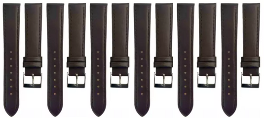 Set of 6PCS Multi-Color Watch Band Size (20✖18)mm Stitched Plain Leather Strap