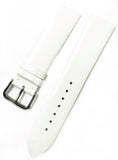 Watch Band 14MM Genuine Leather Glossy White Sweat Proof High Quality