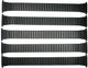 Lot of 5Pcs. Watch Bands Black Color Stretch Stainless Steel Fit 16mm to 22m