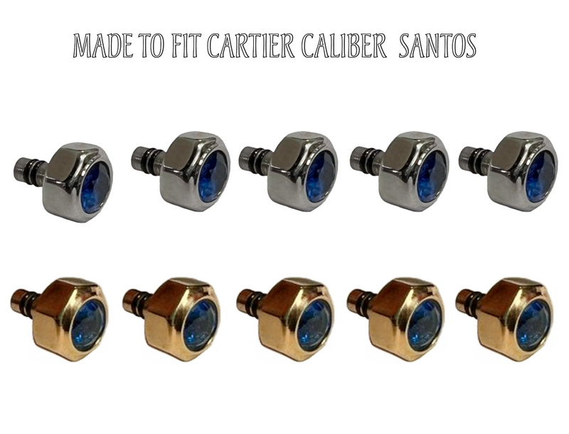 Load image into Gallery viewer, Lot of 5PCS High Quality Watch Crowns Size 6.3mm &amp; 6.8mm Made to Fit Cartier Caliber Santos
