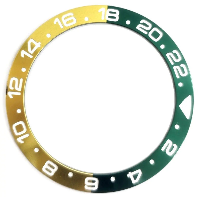 Load image into Gallery viewer, BEZEL INSERT FOR 40MM ROLEX SEA DWELLER 16600 OR 16660 WATCH, GOLD/GREEN
