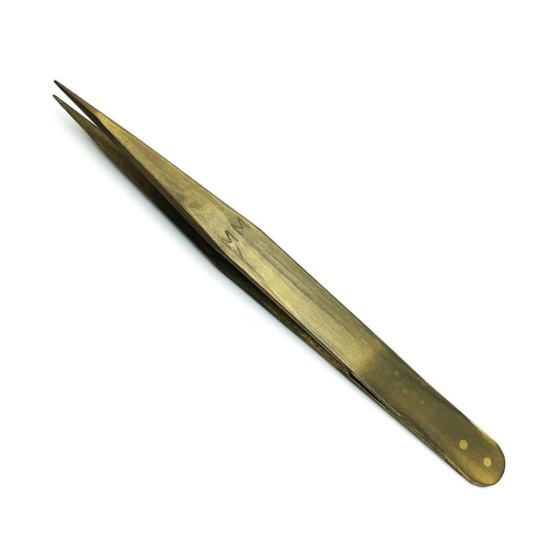 Load image into Gallery viewer, Fine Point Brass Tweezers Anti-Magnetic # MM Watch Repair Tool
