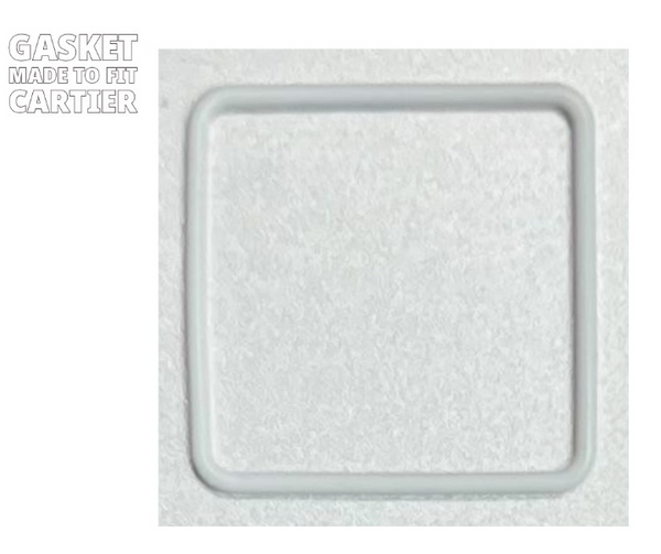 WHITE Gasket Made to Fit CA53-CARTIER SANTOS GALBEE LARGE (18.0×18.0×1.10)mm