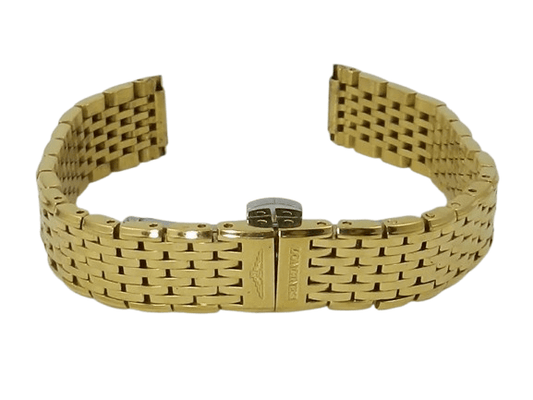 Stainless Steel Gold - Plated Watch Strap – 13mm Replacement Band Compatible with Longines Watches - Universal Jewelers & Watch Tools Inc.