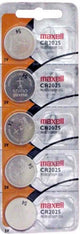 Maxell Watch Cell Batteries CR2025 New Sealed (Pack of 5)