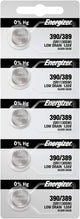 5 pcs Energizer 389 / 390 SR1130SW, SR1130W Silver Oxide Watch Battery.