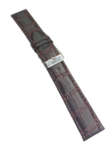 Load image into Gallery viewer, Watch Bands D.Brown Genuine Leather Alligator Grain Flat Stitch 20x18mm
