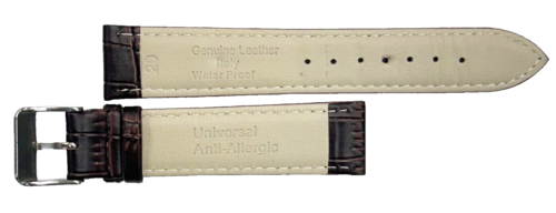 Load image into Gallery viewer, Lot of 6 Watch Bands D.Brown Genuine Leather Alligator Grain Flat Stitch 20x18mm
