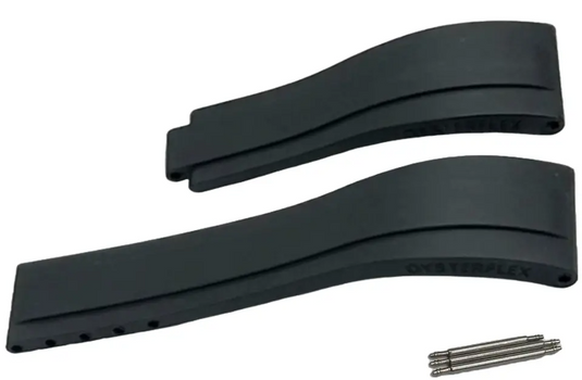ROLEX BLACK Rubber OYSTERFLEX Watch Band 20MM Fits SUBMARINER, Rolex Deepsea & others