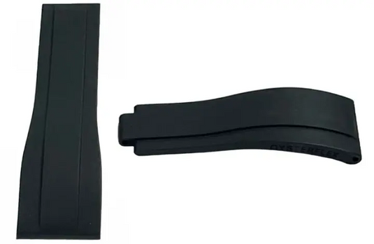 ROLEX BLACK Rubber OYSTERFLEX Watch Band 20MM Fits SUBMARINER, Rolex Deepsea & others