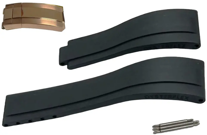 Load image into Gallery viewer, ROLEX BLACK Rubber OYSTERFLEX Watch Band 20MM Fits SUBMARINER, Rolex Deepsea &amp; others
