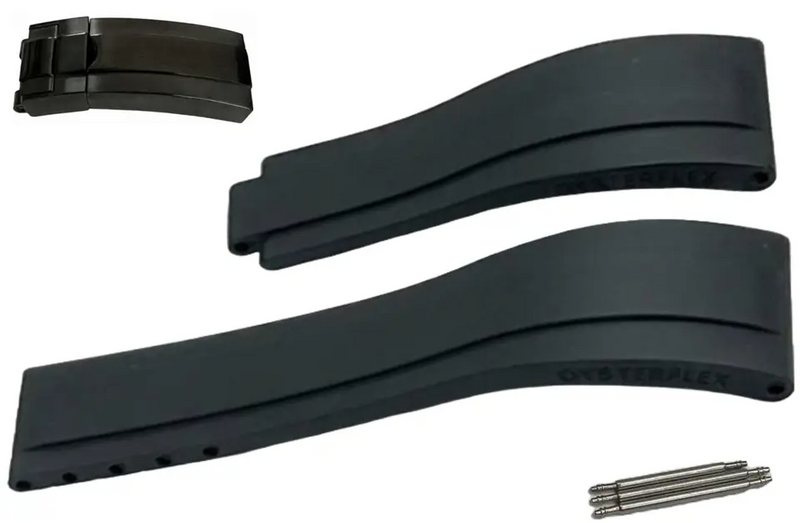 Load image into Gallery viewer, ROLEX BLACK Rubber OYSTERFLEX Watch Band 20MM Fits SUBMARINER, Rolex Deepsea &amp; others
