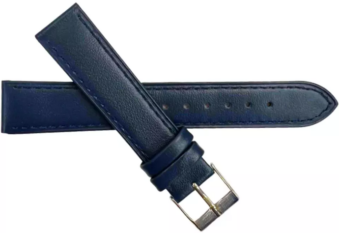 1PC Multi-Color Watch Band Size (22✖20)mm Stitched Plain Leather Strap