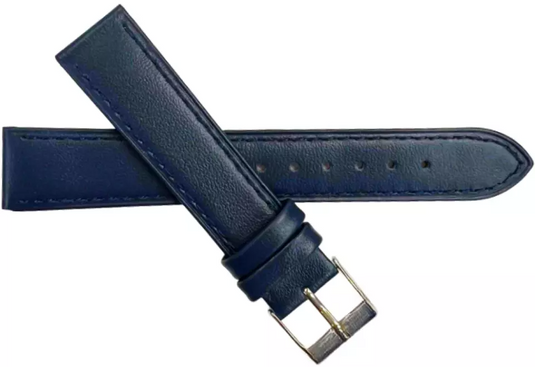 1PC Multi-Color Watch Band Size (14✖12)mm Stitched Plain Leather Strap