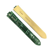 WATCH LEATHER DEPLOYMENT BAND STRAP FOR CARTIER SANTOS 16MM GREEN WATCH TOP QLTY