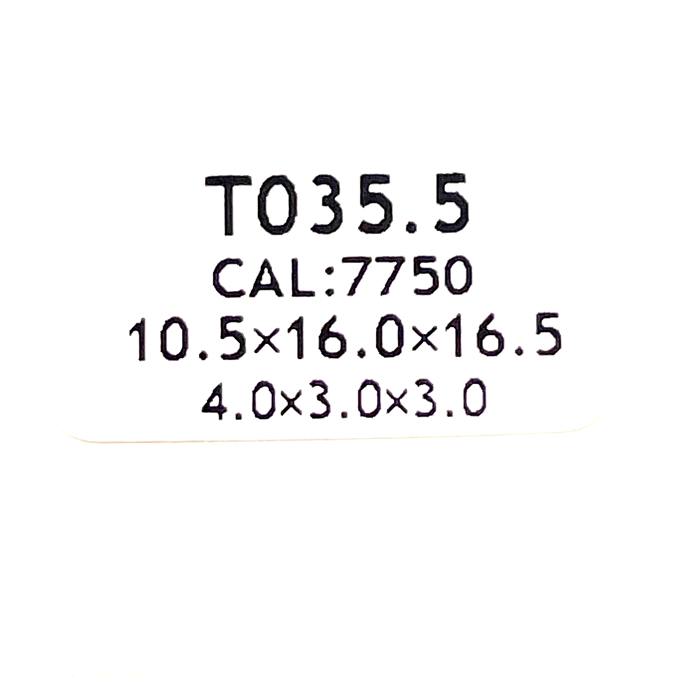 Watch Hands For Tissot Gold T035.5 Fits to Caliber 7750 - Universal Jewelers & Watch Tools Inc.