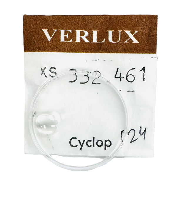 VERLUX Acrylic/Plastics Crystal with CYCLOP 124 for ROLEX Watches, 33.2mm in diameter