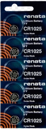 Renata Watch Battery CR 1025, 1-pack-5 battery Replacement, Lithium 3V, Swiss Made