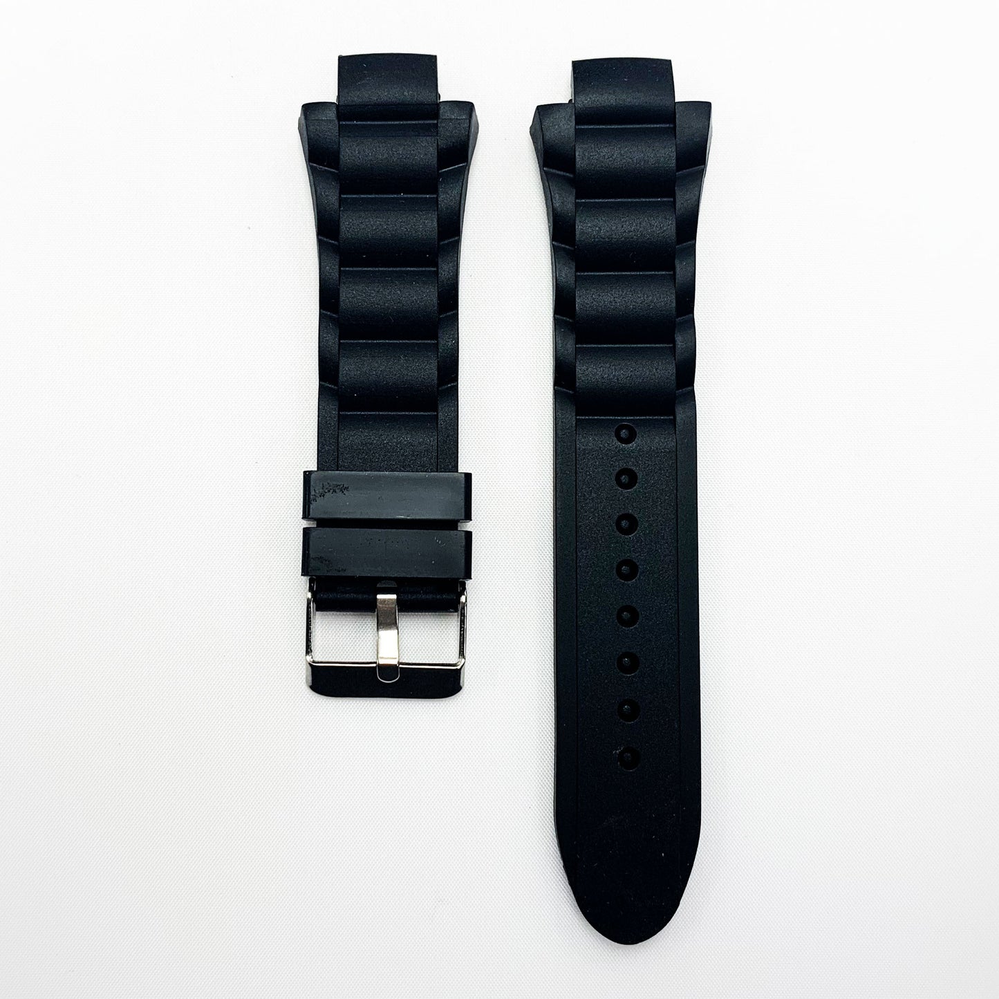 14 MM and 25 MM Silicone Special Fitting Branded Watch Band Black Color Regular Size Watch Strap - Universal Jewelers & Watch Tools Inc.
