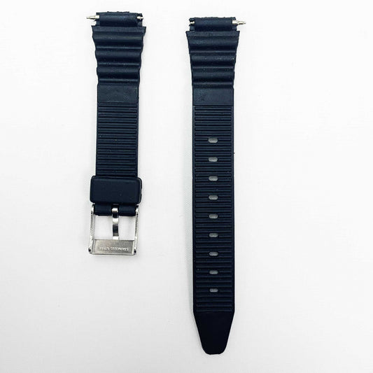 14MM PVC Plastic Watch Band Black Kreisler Sports for Casio Timex Seiko Citizen Iron Man Watches - Universal Jewelers & Watch Tools Inc.