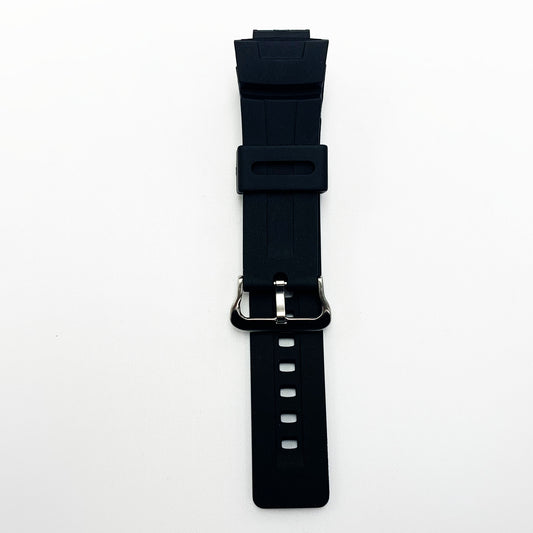 16 MM Silicone Watch Band Dark Black Color Quick Release Regular Size G Shock Casio Watch Strap - Universal Jewelers & Watch Tools Inc.