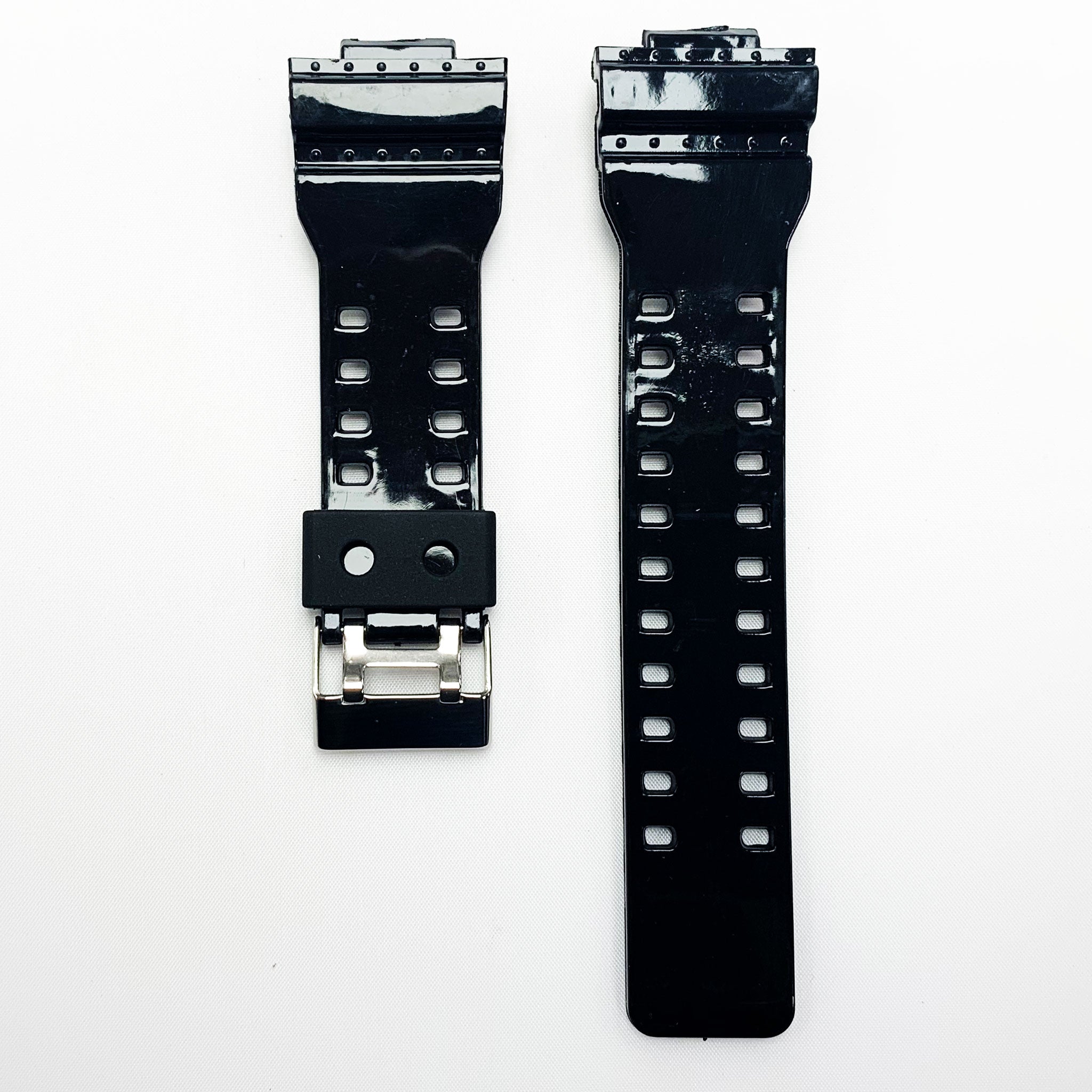 16 MM Silicone Watch Band Shiny Black Color Quick Release Regular Size Universal Jewelers Watch Tools Inc