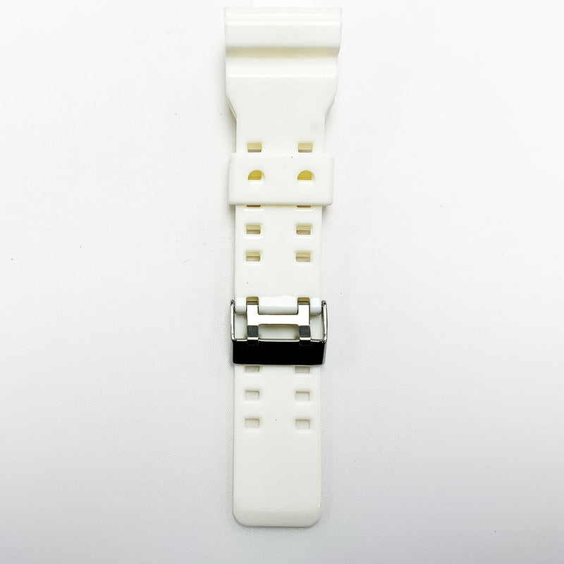 Load image into Gallery viewer, 16 MM Silicone Watch Band White Color Quick Release Regular Size G Shock Casio Watch Strap
