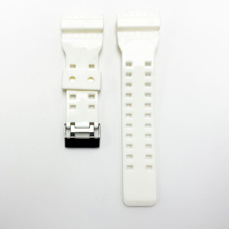 Load image into Gallery viewer, 16 MM Silicone Watch Band White Color Quick Release Regular Size G Shock Casio Watch Strap
