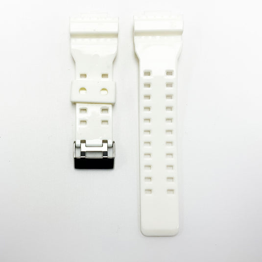 16 MM Silicone Watch Band White Color Quick Release Regular Size G Shock Casio Watch Strap