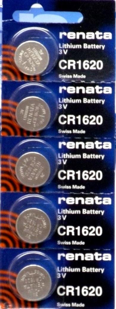 Load image into Gallery viewer, Renata Watch Battery CR 1620, 1-pack-5 battery Replacement, Lithium 3V, Swiss Made
