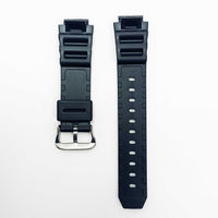 16mm pvc plastic watch band black dotted special fitting for casio timex seiko citizen iron man watches