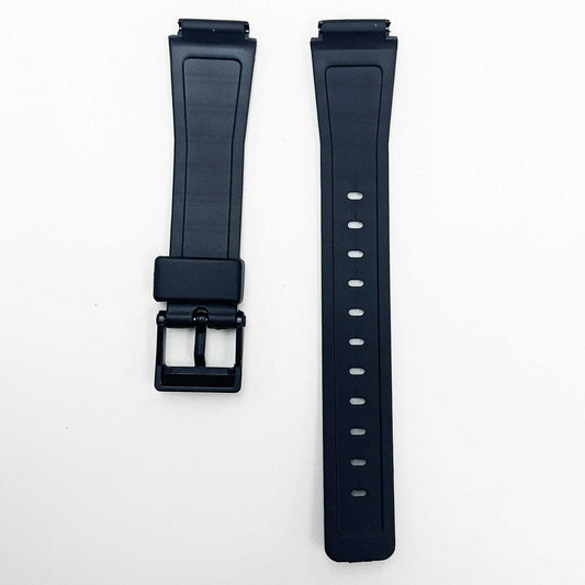 16MM PVC Plastic Watch Band Black Light Lining Plain for Casio Timex Seiko Citizen Iron Man Watches - Universal Jewelers & Watch Tools Inc.