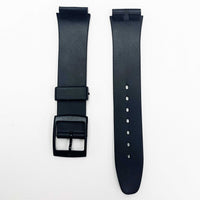 16mm pvc plastic watch band black light plain for casio timex seiko citizen iron man watches