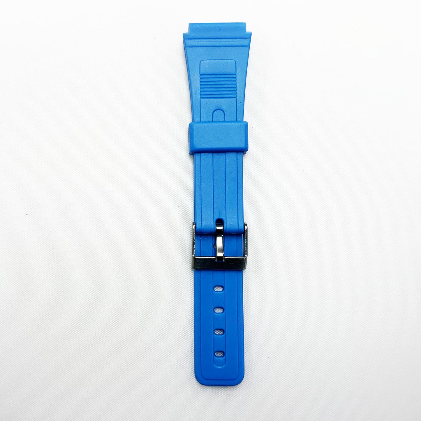 18 MM PVC Casio Watch Band Sky Blue Color Quick Release Regular Size Watch Strap - Universal Jewelers & Watch Tools Inc.