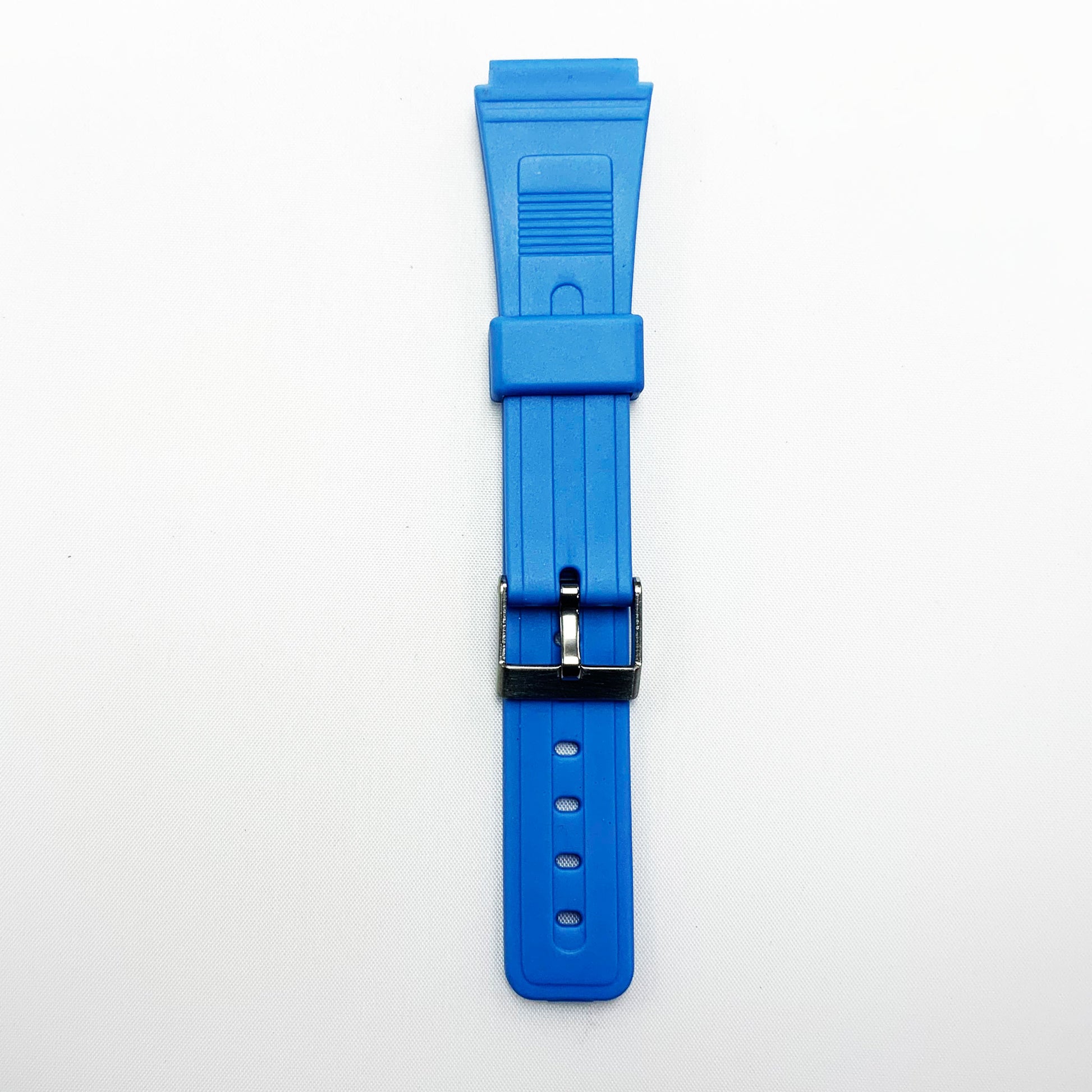 18 MM PVC Casio Watch Band Sky Blue Color Quick Release Regular Size Watch Strap - Universal Jewelers & Watch Tools Inc.