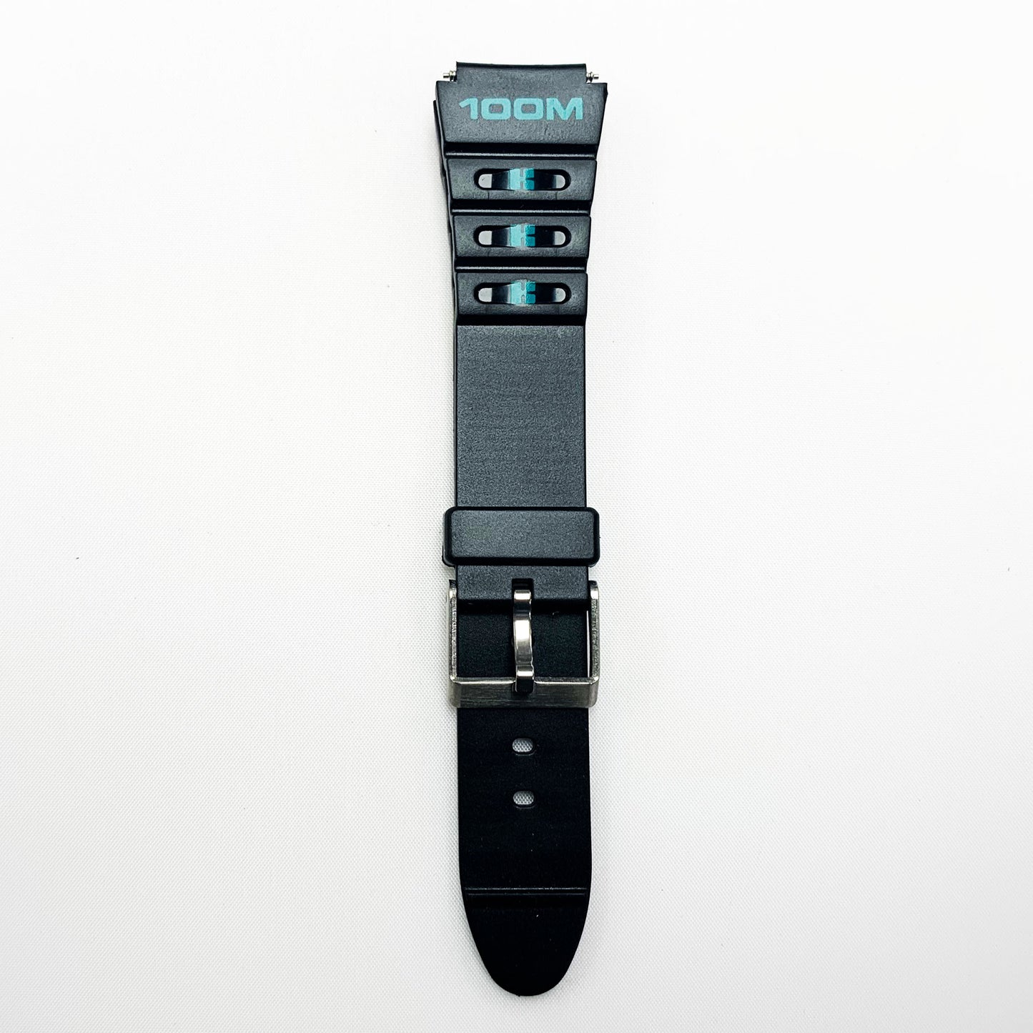 18 mm pvc sports diving watch band black color quick release regular size watch strap 1