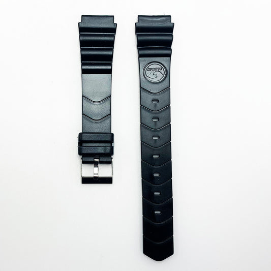 18 MM PVC Sports Watch Band Black Color Quick Release Regular Size Watch Strap - Universal Jewelers & Watch Tools Inc.