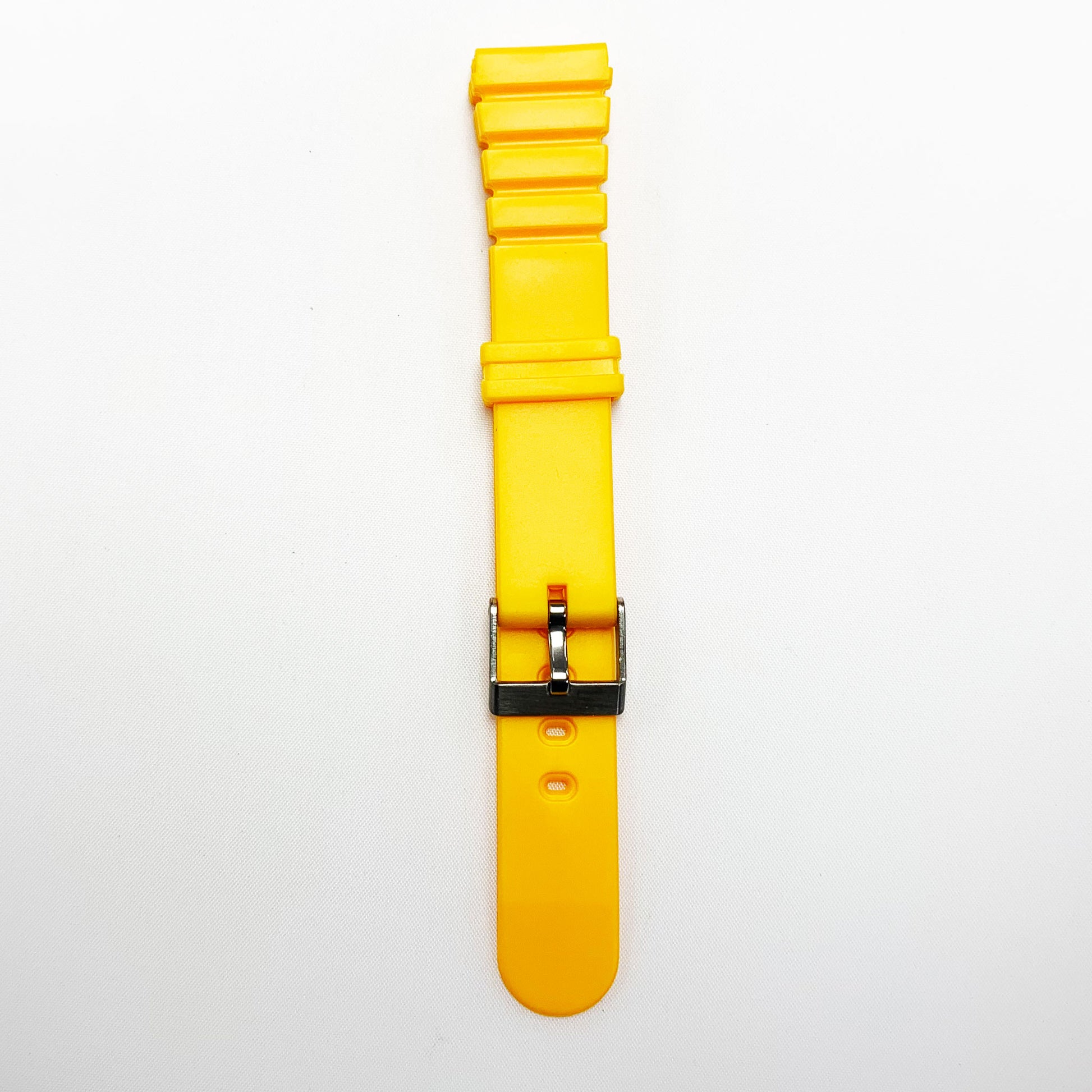 18 mm pvc sports watch band yellow color quick release xl size watch strap 1