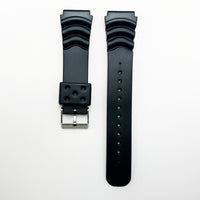 18 mm pvc watch band black color quick release regular size sieko citizen watch strap also in 20 22 mm 1