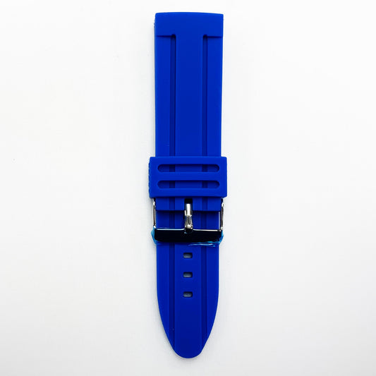 18 MM Silicone Straight Watch Band Blue Color Quick Release Regular Size G Shock Casio Watch Strap - Universal Jewelers & Watch Tools Inc.