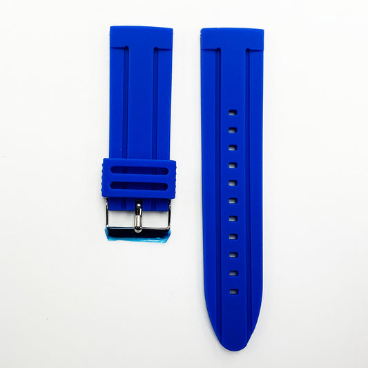 18 MM Silicone Straight Watch Band Blue Color Quick Release Regular Size G Shock Casio Watch Strap - Universal Jewelers & Watch Tools Inc.