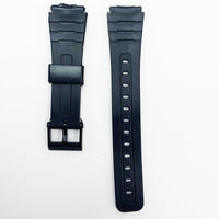 18mm pvc plastic watch band black 283 f9 for casio timex seiko citizen iron man watches