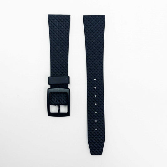 18MM PVC Plastic Watch Band Black Hublot Style for Casio Timex Seiko Citizen Iron Man Watches - Universal Jewelers & Watch Tools Inc.