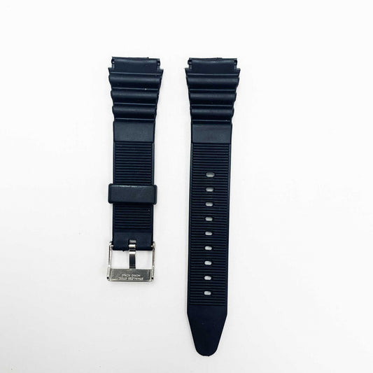18MM PVC Plastic Watch Band Black Kreisler Sports for Casio Timex Seiko Citizen Iron Man Watches - Universal Jewelers & Watch Tools Inc.