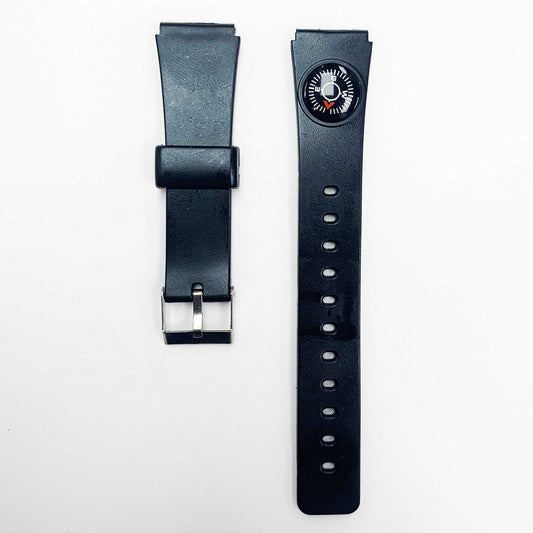 18MM PVC Plastic Watch Band Black Navigator for Casio Timex Seiko Citizen Iron Man Watches - Universal Jewelers & Watch Tools Inc.